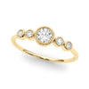 Lab-Grown Diamond Milgrain Bezel Set Fashion Ring in Gold (0.27 cttw)