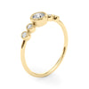 Lab-Grown Diamond Milgrain Bezel Set Fashion Ring in Gold (0.27 cttw)