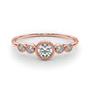Lab-Grown Diamond Milgrain Bezel Set Fashion Ring in Gold (0.27 cttw)