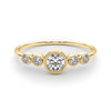 Lab-Grown Diamond Milgrain Bezel Set Fashion Ring in Gold (0.27 cttw)