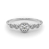 Lab-Grown Diamond Milgrain Bezel Set Fashion Ring in Gold (0.27 cttw)