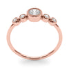 Lab-Grown Diamond Milgrain Bezel Set Fashion Ring in Gold (0.27 cttw)