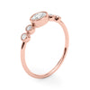 5 Stone Fashion Ring Ov Ctr in Gold (0.27 cttw)