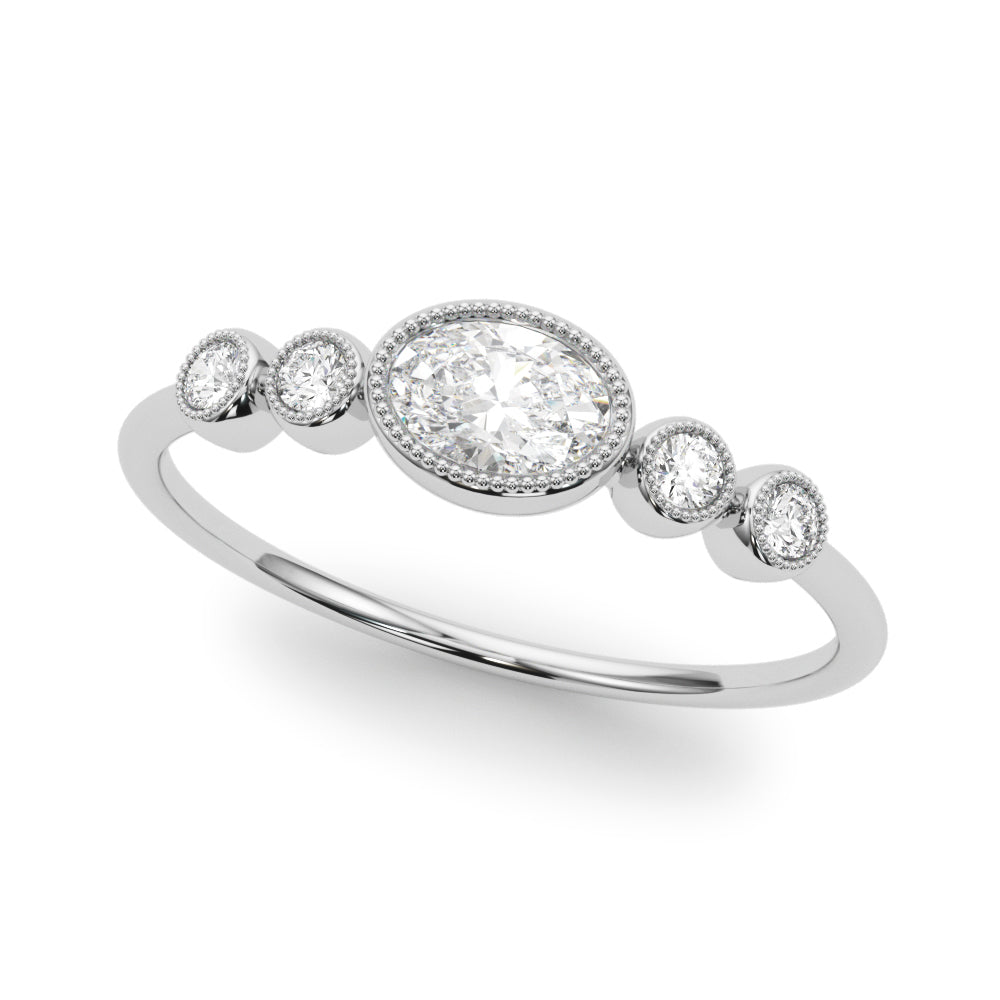 5 Stone Fashion Ring Ov Ctr in Gold (0.27 cttw)