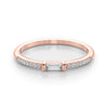Accented East-West Lab-Grown Diamond Baguette Ring in Gold