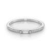 Accented East-West Lab-Grown Diamond Baguette Ring in Gold
