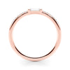 Accented East-West Lab-Grown Diamond Baguette Ring in Gold