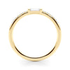 Accented East-West Lab-Grown Diamond Baguette Ring in Gold