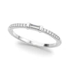 Accented East-West Lab-Grown Diamond Baguette Ring in Gold