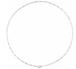 Rhodium-Plated Sterling Silver Paperclip Chain | 2mm Tarnish-Resistant Layering Necklace, view 2