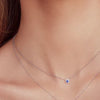Shy Creation White 14 Karat Gold Sapphire Diamonds Halo Pendant *