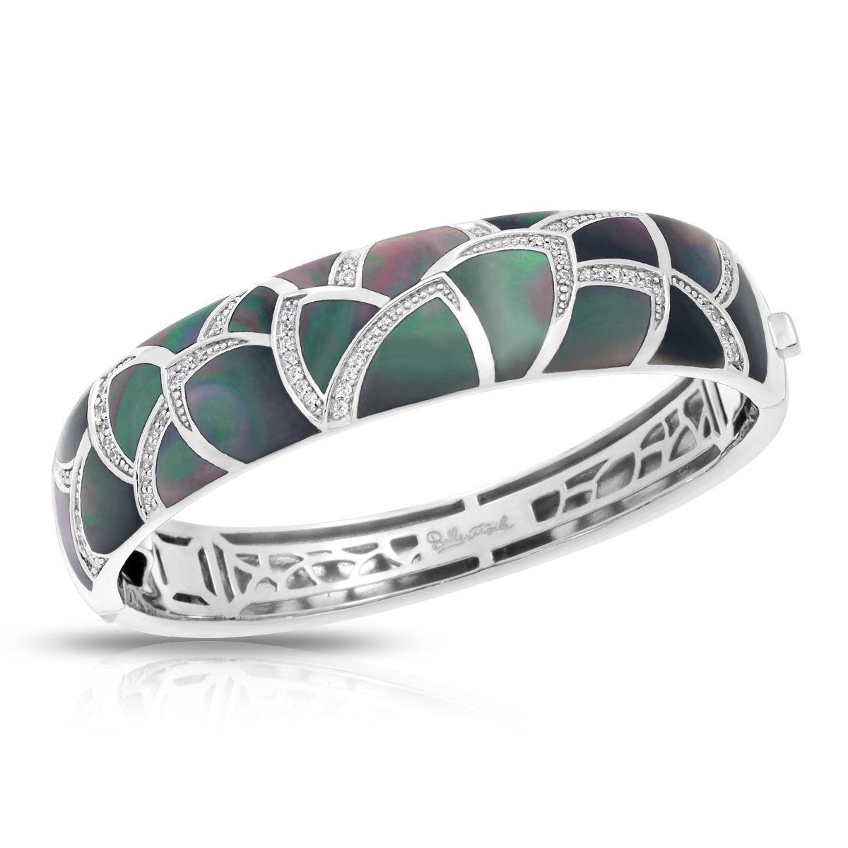Sirena Bangle - Black Mother of Pearl - Medium