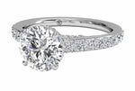 Ritani White 14 Karat Gold Diamond Engagement Ring Mounting Size 6.5 * - view 2