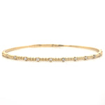 Diamond Designs Yellow 14 Karat Gold 0.2ctw Diamond Flexible Bangle Bracelet *
