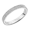 ArtCarved White 14 Karat Gold Wedding Band Size 6.5 *