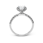 Simon G. MR2906 White Gold Diamond Halo Engagement Ring Mounting Size 6.5* - view 3