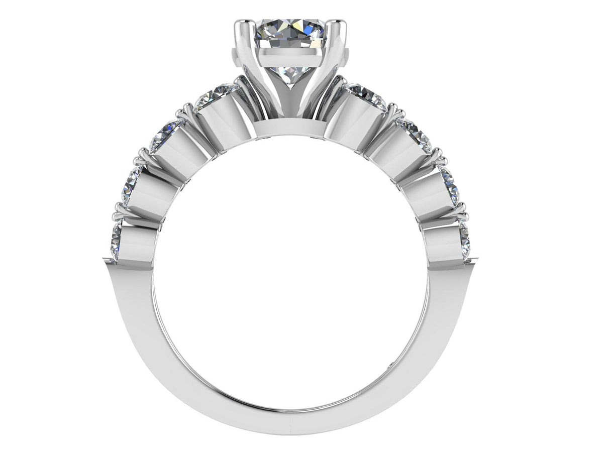 Diamond Designs White 18 Karat Gold Diamond Engagement Ring Mounting Size 6.5 * - view 2