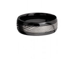 Lashbrook Black Zirconium Damascus Wedding Band Size 10 * - view 3