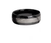 Lashbrook Black Zirconium Damascus Wedding Band Size 10 *