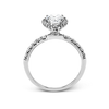 Simon G. MR2906 White Gold Diamond Halo Engagement Ring Mounting Size 6.5*
