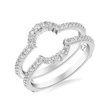  ArtCarved White 14K Gold Diamond Curved Ring Enhancer Wedding Band Size 6.5* - Diamond Designs