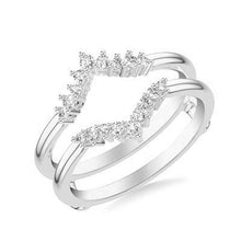  ArtCarved White 14K Gold Diamond Ring Enhancer Wedding Band Size 6.5* - Diamond Designs