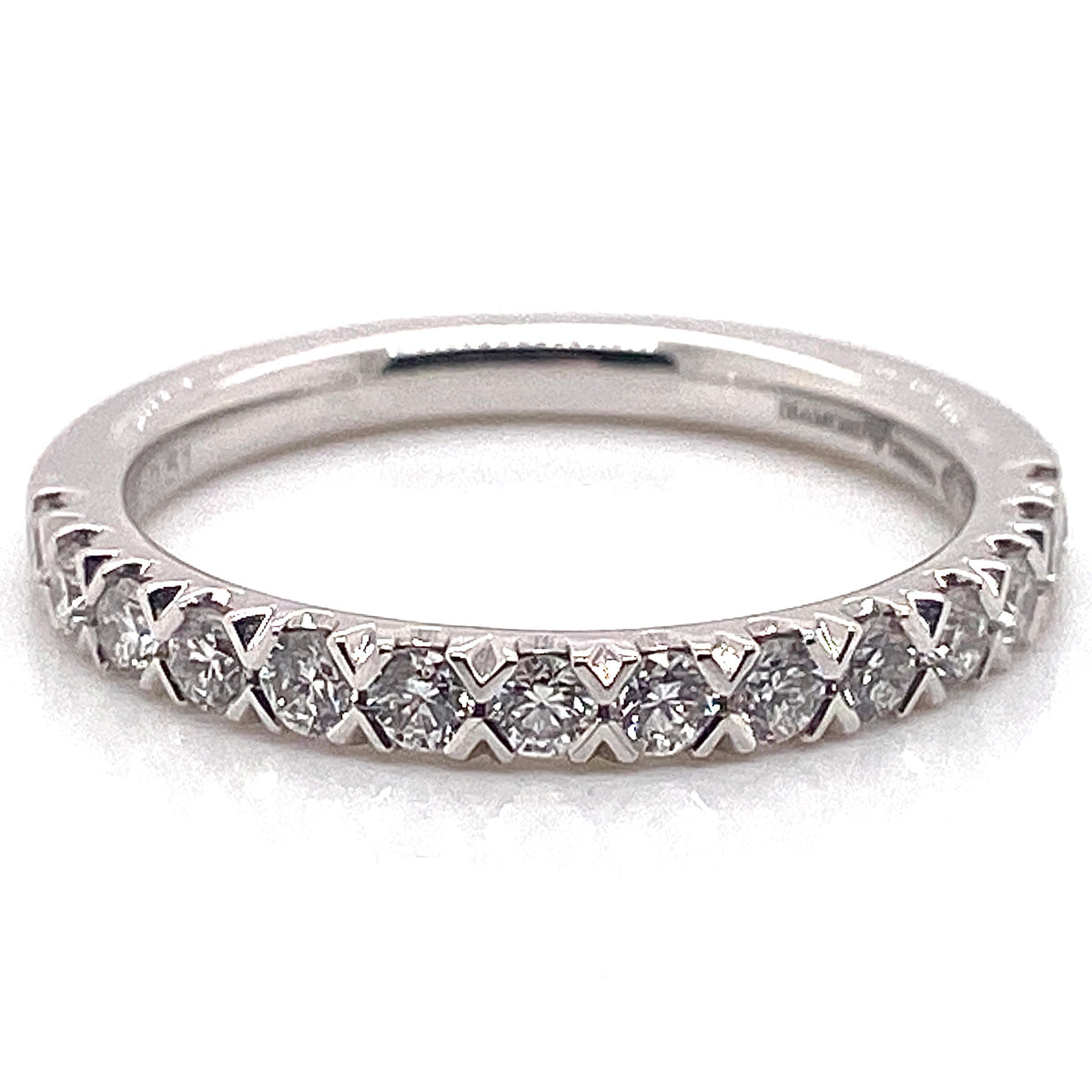 Diamond Designs White 18 Karat Gold 1/2ct Wedding Band Size 6.5
