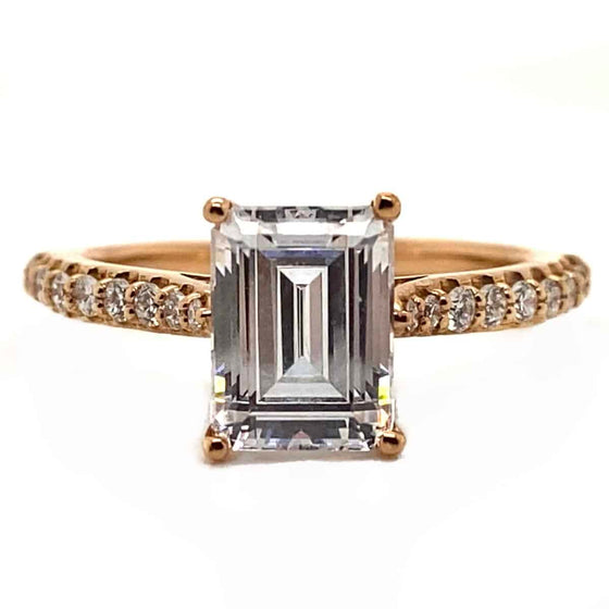 Ritani Rose 18 Karat Gold Diamond Engagement Ring Mounting Size 6.5 *