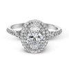 Simon G. MR2884 White Gold Diamond Double Halo Engagement Ring Mounting Size 6.5*