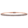 Rose 14 Karat Gold Diamond Bangle Bracelet