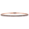 Rose 14 Karat Gold Diamond Bangle Bracelet