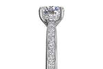 Ritani White 14 Karat Gold Diamond Engagement Ring Mounting Size 6.5 * - view 3