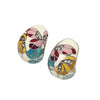 Butterfly Kisses Sterling Silver Ivory Polished Earrings, view 3