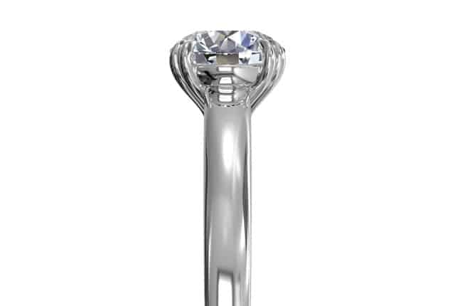Ritani White 14 Karat Gold Solitaire Engagement Ring Mounting Size 6.5 * - view 4