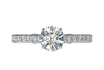 Ritani White 14 Karat Gold Diamond Engagement Ring Mounting Size 6.5 * - view 4