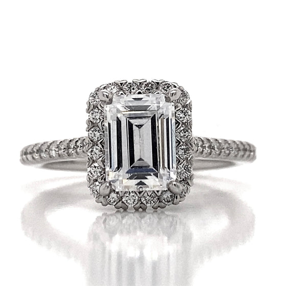 ArtCarved White 14 Karat Gold Lab Grown Diamond Engagement Ring  Size 6.5 *