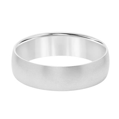 ArtCarved White 14 Karat Gold Wedding Band Size 10 - view 2