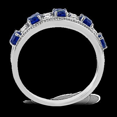 Zeghani White 14 Karat Gold Sapphire & Diamond Cluster Ring *