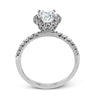 Simon G. MR2905 White Gold Diamond Halo Engagement Ring Mounting Size 6.5*
