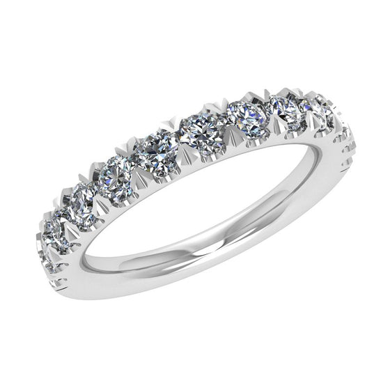 Diamond Designs White 18 Karat Gold Wedding Band Size 6.5 *