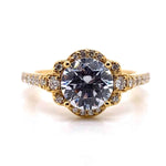 Ritani Yellow 18 Karat Gold Diamond Engagement Ring Mounting Size 6.5 *