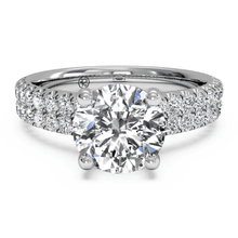  Ritani White 18 Karat Gold Diamond Engagement Ring Mounting Size 6.5 * - Diamond Designs