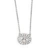 Diamond Designs White 14 Karat Gold Diamond Halo Necklace *