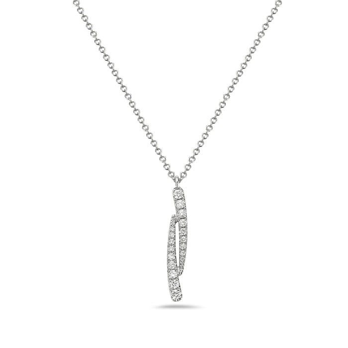 Bassali White 14 Karat Gold Diamond Necklace *