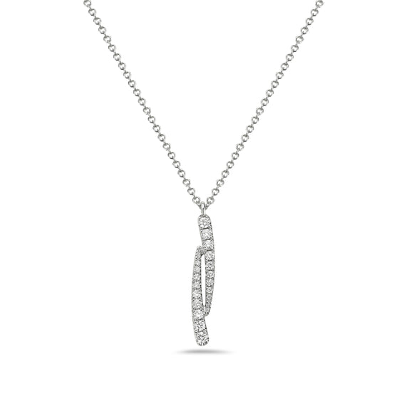 Bassali White 14 Karat Gold Diamond Necklace *