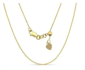 Diamond Designs Yellow 14K Gold Adjustable Cable Link Chain*