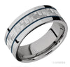 Lashbrook White Titanium Carbon Fiber Wedding Band Size 10 *