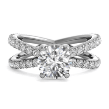  Ritani White 14 Karat Gold Diamond Engagement Ring Mounting Size 6.5 * - Diamond Designs
