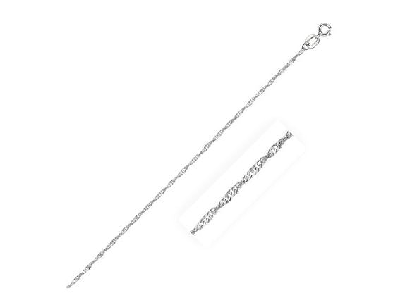 14 Karat White 20" Singapore Chain.
