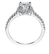 ArtCarved White 14 Karat Gold Diamond Engagement Ring Mounting Size 6.5 *